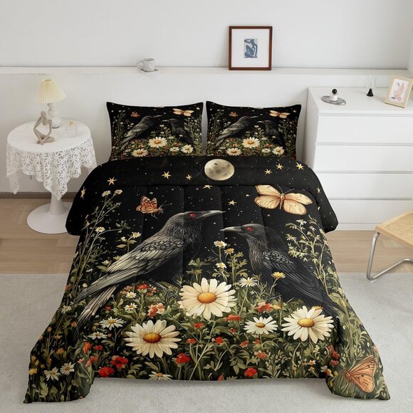 Crow Queen Size Bedding Set - Picture 7 of 7